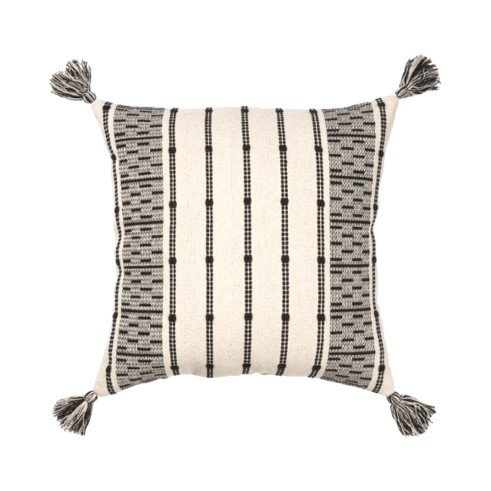 Modern Farmhouse Decorative Pillow Boho Throw Pillow 20" Square